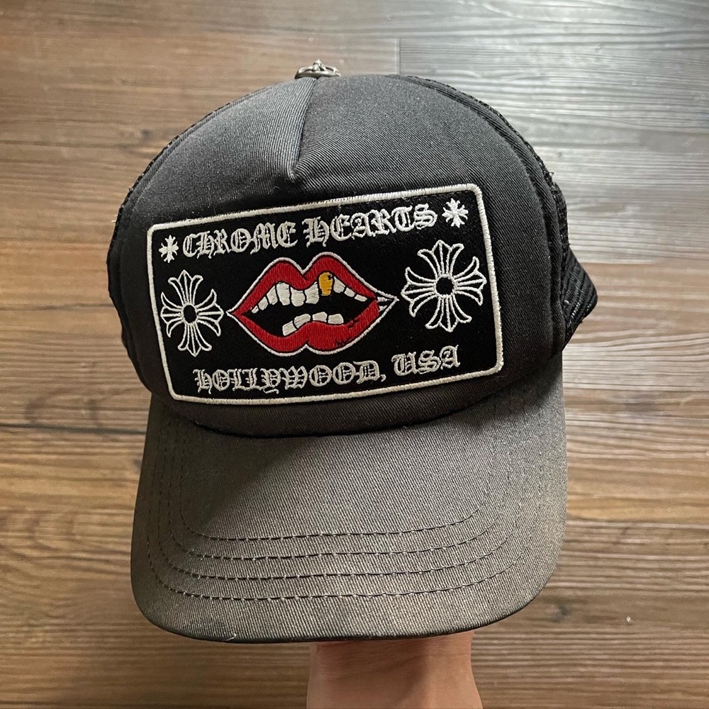 (SOLD) Chrome Hearts Matty Boy Hollywood USA Trucker Hat All Black